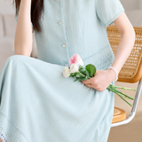 Delicate Elegant Ruffle Embroidery Top & Midi Skirt Two-piece Set
