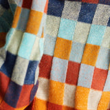 Turtle Neck Check Knit Top - liwisi