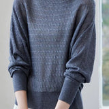 Elegant Off-Shoulder Batwing Long Sleeve Knit Top
