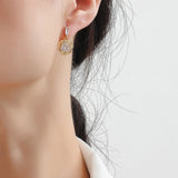 Geometric Pattern Silicon Decor Hook Earrings
