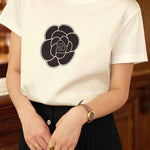 Printed versatile short sleeve T-shirt - liwisi