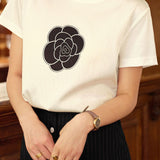 Printed versatile short sleeve T-shirt - liwisi