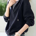 Casual Office Versatile Fake Two-Piece Sweatshirt - liwisi