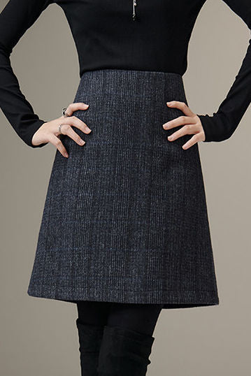 Casual Plaid A-Line Midi Skirt - liwisi