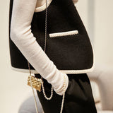 Chanel-Inspired V-Neck Rope Decor Gilet - 2 Colors Available