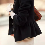 Nail Color Gathered Eco Cashmere Coat with Lining