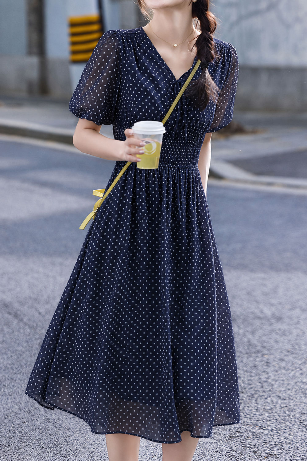 elegant polka dot dresses Blue Zone | print strappy dress This stunning gown features a flirty sweetheart neckline and a daring modern slit thats perfect for dancing the night away French Style Elegant Bow Polka