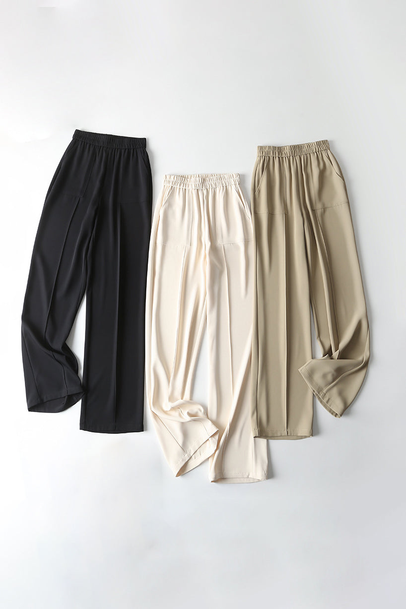 シンプルデザインマキシワイドパンツ　3色入 - liwisi
