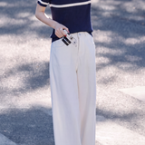 Casual Contrast Striped Knit Top