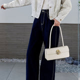Elegant Commuter Textured Jacquard Cropped Lapel Jacket