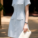 Elegant Commuter Tweed Dress