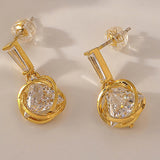 Geometric Pattern Silicon Decor Hook Earrings
