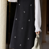 Elegant French Sleeveless Bow Dress