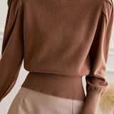 Fashionable doll-collar knitted sweater