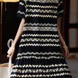 Casual Geometric Wave Print Dress