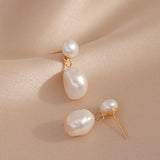 Simple and Elegant Pearl Earrings - liwisi