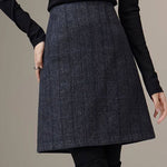 Casual Plaid A-Line Midi Skirt - liwisi