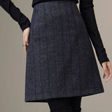 Casual Plaid A-Line Midi Skirt - liwisi