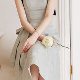 French-style elegant slip evening dress