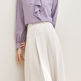 Exquisite Commuter Tie-Neck Long-Sleeve Chiffon Blouse