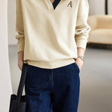 Skipper Collar Logo Embroidered Sweatshirt - 2 Colors Available