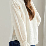 Embroidered Lace Cotton Shirt - liwisi