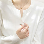 Solid Color Versatile Round Neck Knit Cardigan - liwisi