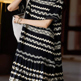 Casual Geometric Wave Print Dress