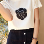 Printed versatile short sleeve T-shirt - liwisi