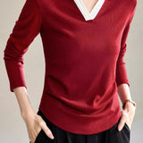Johnny Collar Simple Design Long Sleeve Knit - 4 Colors Available
