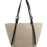 Large-capacity knitted wool tote bag