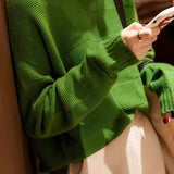 Casual Versatile Soft Textured Knit Sweater