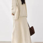 Stylish Slouchy Cardigan & Dress Two-Piece Set - liwisi