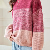 Thickened, Loose and Lazy Gradient Knitted Sweater