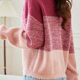 Thickened, Loose and Lazy Gradient Knitted Sweater