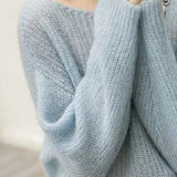 Round Neck Lace Knit Top - 5 Colors Available