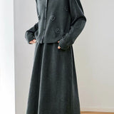 Exquisite Elegant Round Neck 3D Floral Knit Dress And Cardigan Two-Piece Set