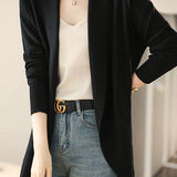 V-Neck Casual Layered Knit Cardigan - 2 Colors Available