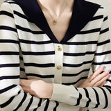 Casual Stripe Knit Shirt
