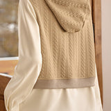 Hooded Bi-Color Jacquard Knit Hoodie