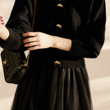 V-Neck Button Detail Knit Top