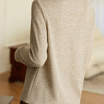 Casual Minimalist Color-Block Long-Sleeve T-Shirt - liwisi