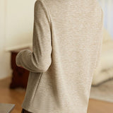 Casual Minimalist Color-Block Long-Sleeve T-Shirt - liwisi