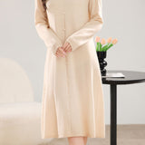 Straight-Leg Loose Knit Dress - liwisi