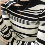 Early Autumn Casual Striped Color-Block Sweater - liwisi