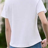 Casual Versatile V-Neck Short Sleeve T-Shirt
