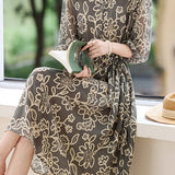 Casual Elegant V-Neck Print Dress