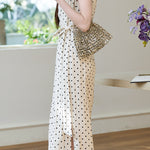 Casual Cotton Linen Polka Dot Dress - liwisi