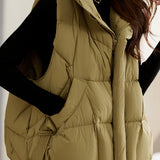Minimalist Solid Color Down Vest Jacket