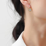 Geometric Pattern Silicon Decor Hook Earrings